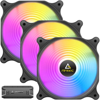 Antec F12 Racing ARGB 120mm PWM case fan 3pack with ARGB/PWM controller
