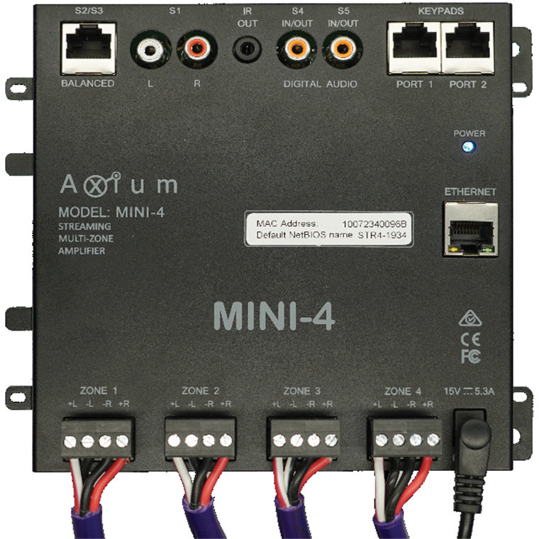 AXIUM AXMINI4 - MINI 4 Multiroom / Streaming Amplifier 4 POWERED ZONES