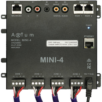 AXIUM AXMINI4 - MINI 4 Multiroom / Streaming Amplifier 4 POWERED ZONES
