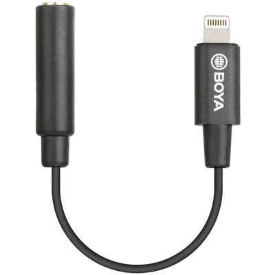 Boya BY-K3 3.5mm Female TRRS to Male Lightning Adapter Cable (6cm)