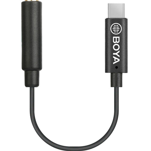 Boya BY-K9 3.5mm Female TRRS to Male USB-C Adapter Cable (6cm)