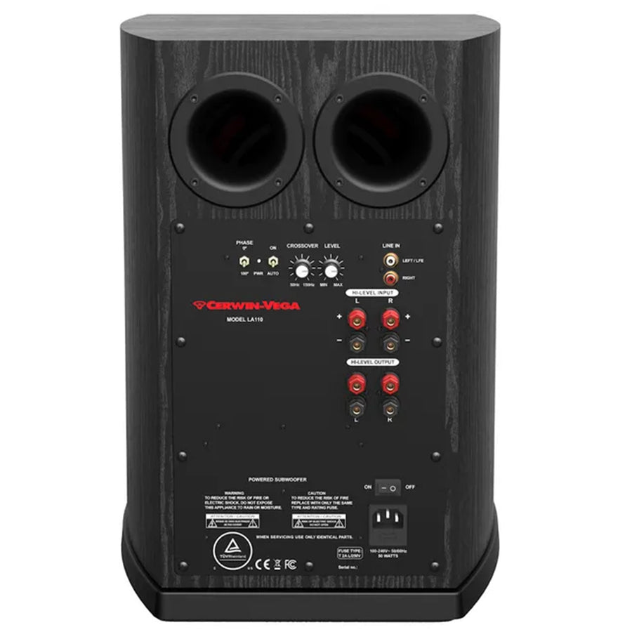 LA110B - CERWIN VEGA LA SERIES HOME AUDIO 10" POWERED SUBWOOFER BLACK 200W MAX