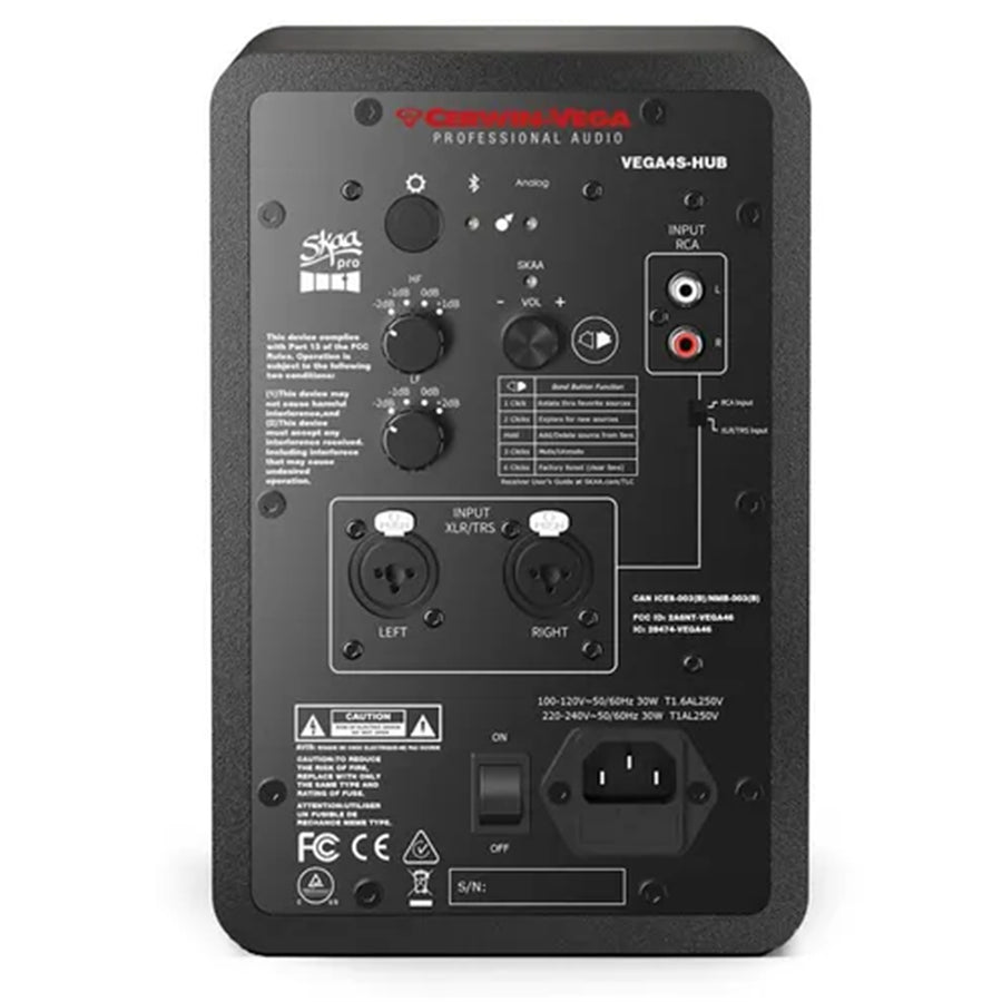 VEGA4S - CERWIN VEGA HOME & STUDIO 4" TWO-WAY SKAA WIRELESS MONITOR PAIR (HUB + SAT)