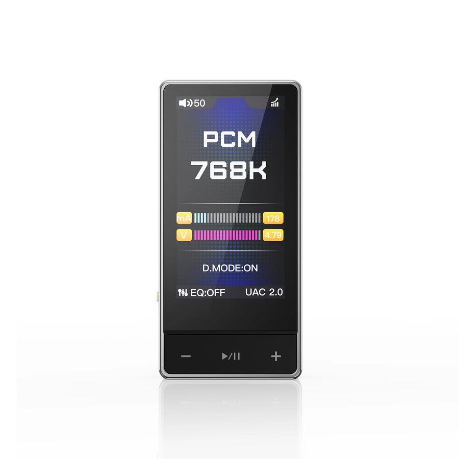 FiiO QX13 Premium Hi-Res Portable DAC & Headphone Amplifier - Titanium Gold 900mW+900mW desktop-Level Power - ESS ES9027SPRO DAC - 10-Band parametric EQ - Carbon Fibre Body - 1.99" display - Includes Magnetic Protective Case
