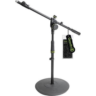 GMS2222B - GRAVITY SHORT MICROPHONE STAND ROUND BASE