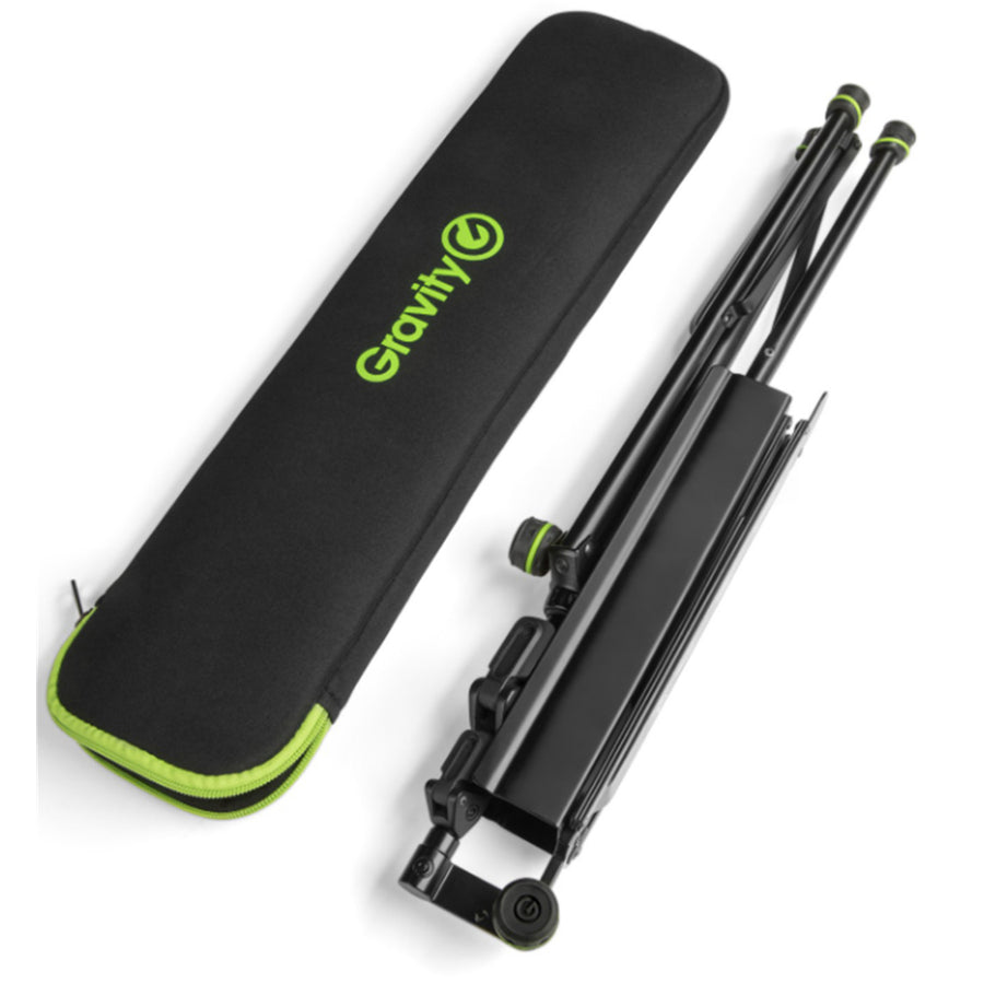 GNS441B - GRAVITY FOLDING MUSIC STAND W CARRY BAG