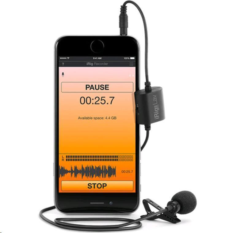 IP-IRIG-MICLAV-IN - IK MULTIMEDIA IRIG MIC LAV MOBILE LAVALIER MICROPHONE FOR SMARTPHONES