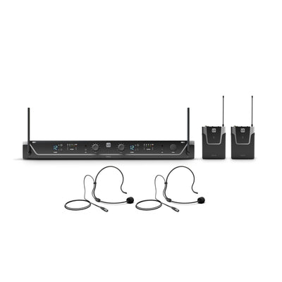 LD SYSTEMS LDU306BPH2INT - LD SYSTEM DUAL WIRELESS MIC SYS 2 X BODY PK & 2 HEAD SETS