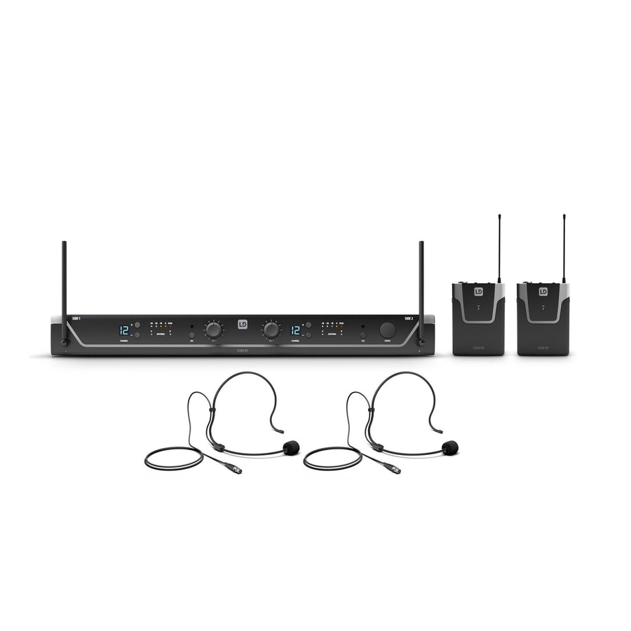 LD SYSTEMS LDU306BPH2INT - LD SYSTEM DUAL WIRELESS MIC SYS 2 X BODY PK & 2 HEAD SETS