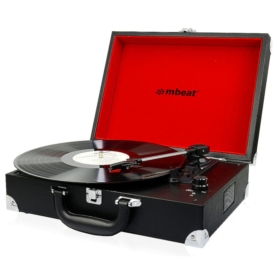 mbeat  USB-TR88 Retro Briefcase-Styled USB Turntable with Built-in Stereo Speakers