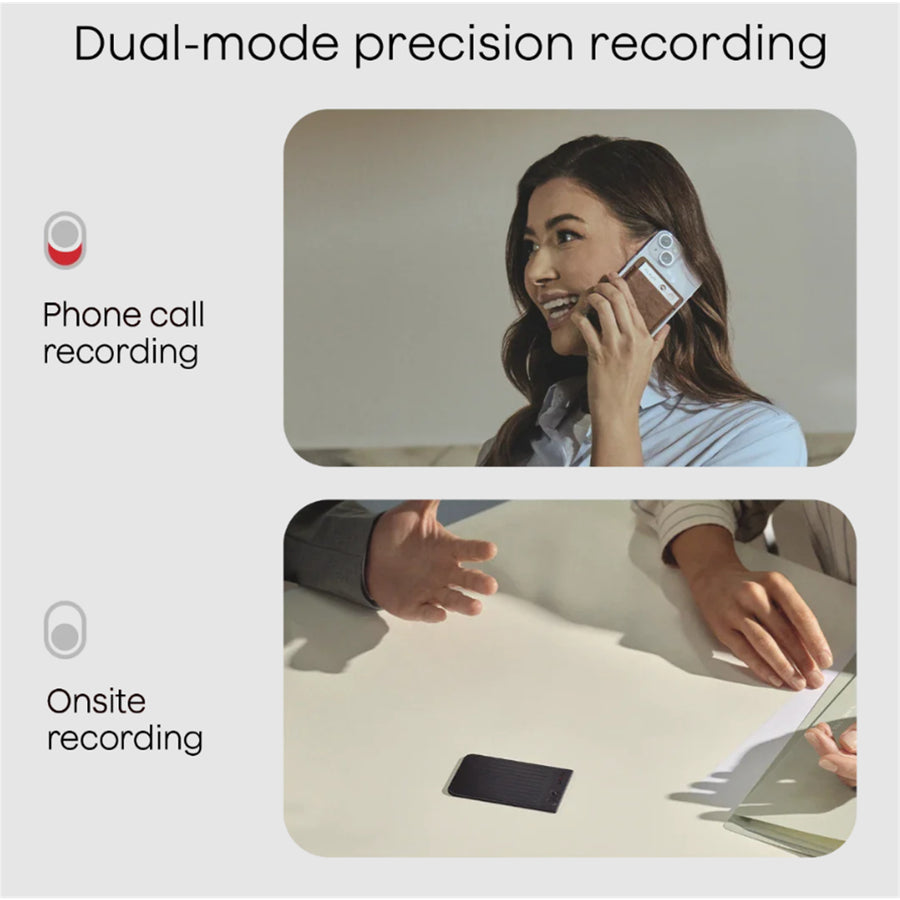 Plaud AI Voice Recorder Plaud NOTE - Starlight ChatGPT Empowered AI Voice Recorder Black Magnetic Case (Included), Support AI Noise Canceling, Phone Call Recording, Up to 30-Hour Recording, Compatible with MagSafe