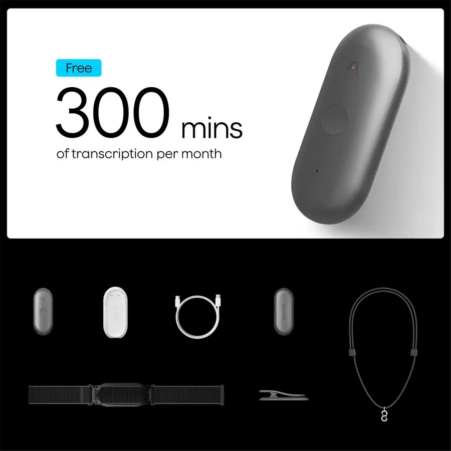 Plaud AI Note Taker NotePin S - Purple The most wearable AI note taker  with lanyard, wristband, magnetic pin & clip