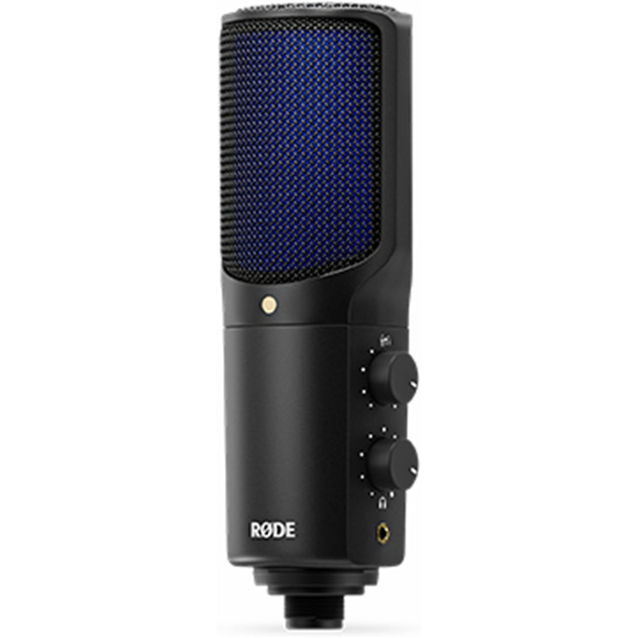 RODE NT-USB+ USB Condenser Microphone Includes Tripod stand, pop shield and ring mount, On-mic mix control, studio-grade