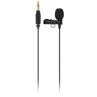 RODE Lavalier Go Omnidirectional Lavalier/Lapel Microphone - Black - 3.5mm TRS Jack, Popshield, Mounting Clip, Carry Pouch for Wireless Go