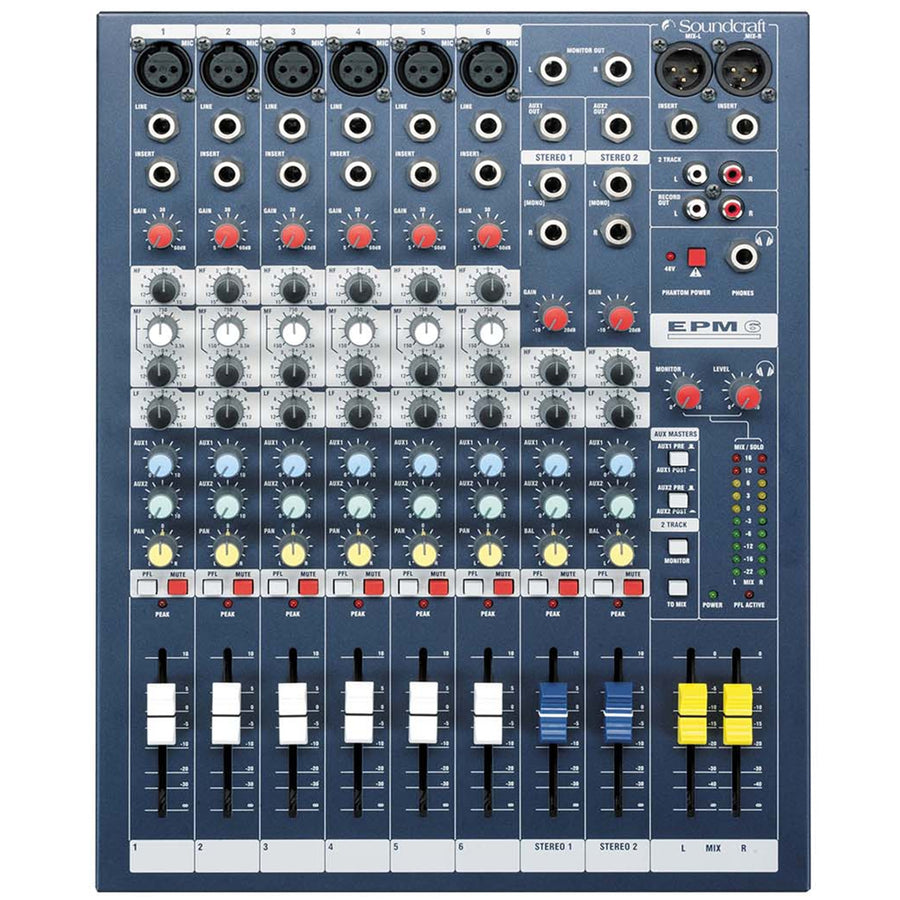 SOUNDCRAFT EPM6 - 6-MONO 2-STEREO ANALOGUE MIXER (RW5734)