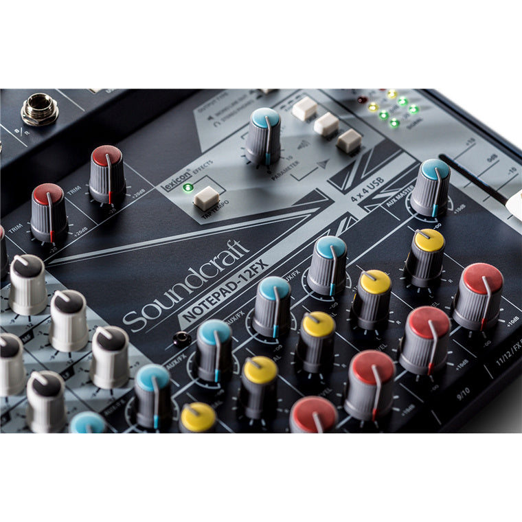 SOUNDCRAFT NOTEPAD12FX - USB MIXER / INTERFACE 4-MONO 4-STEREO FX