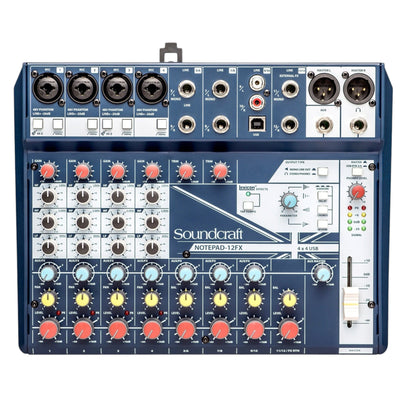 SOUNDCRAFT NOTEPAD12FX - USB MIXER / INTERFACE 4-MONO 4-STEREO FX