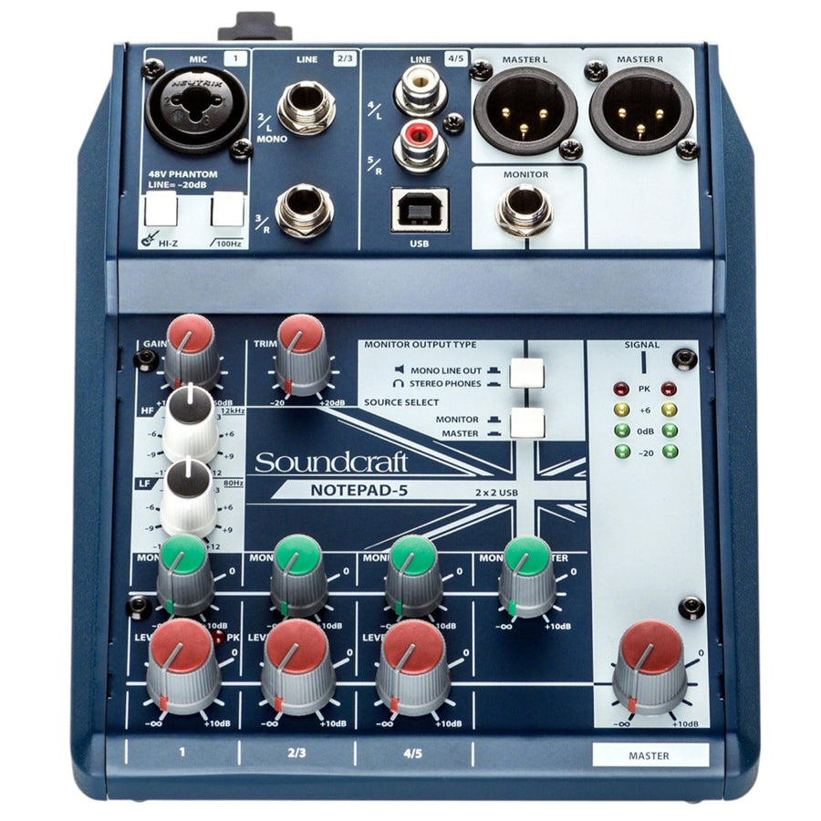 SOUNDCRAFT NOTEPAD5 - USB MIXER / INTERFACE 1-MONO 2-STEREO