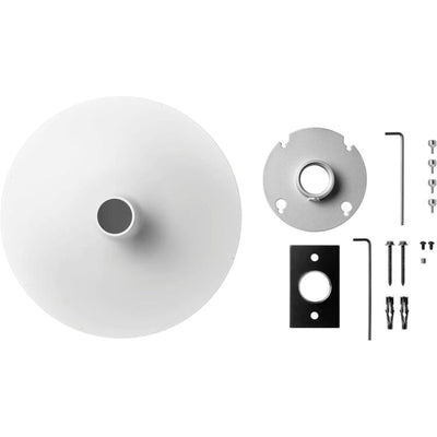 Shure A900W-R-PM 1.5" POLE MOUNT KIT, ROUND, WHITE COVER