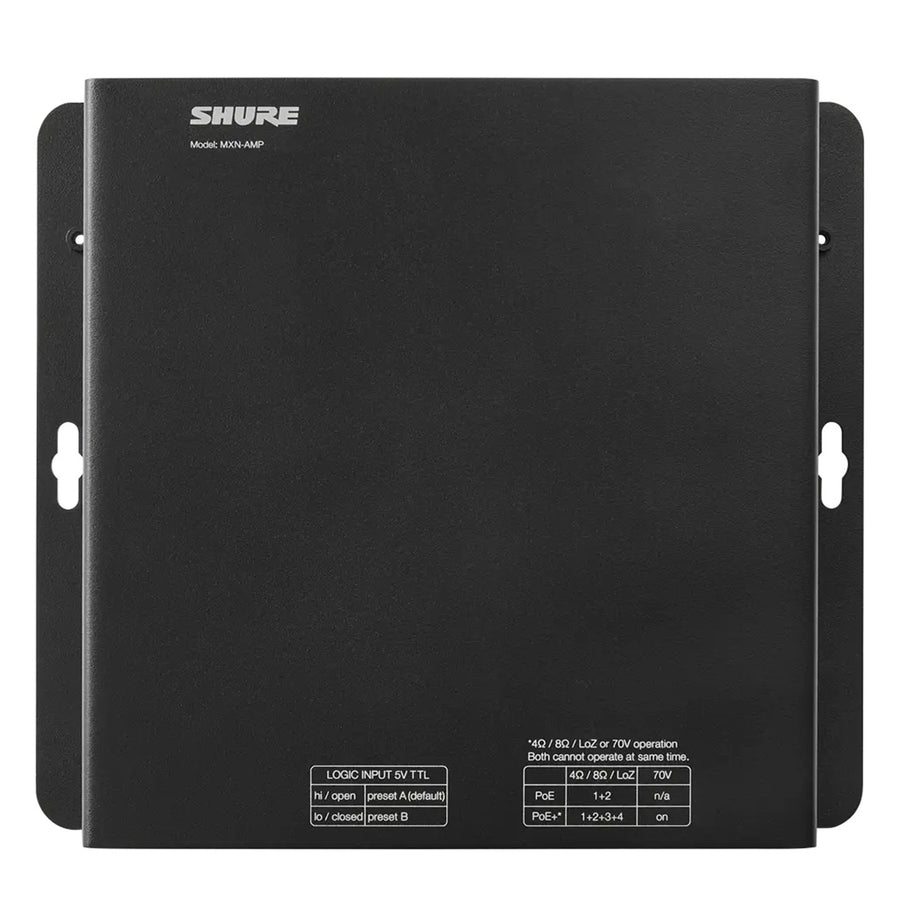 MXN-AMP - SHURE NETWORKED DANTE LOW IMP/70V POE+ AMP