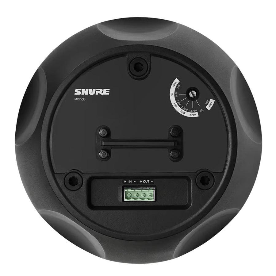 MXP-6B - SHURE LOUDSPEAKER, PENDANT, 8OHM/TRAFO, BLACK