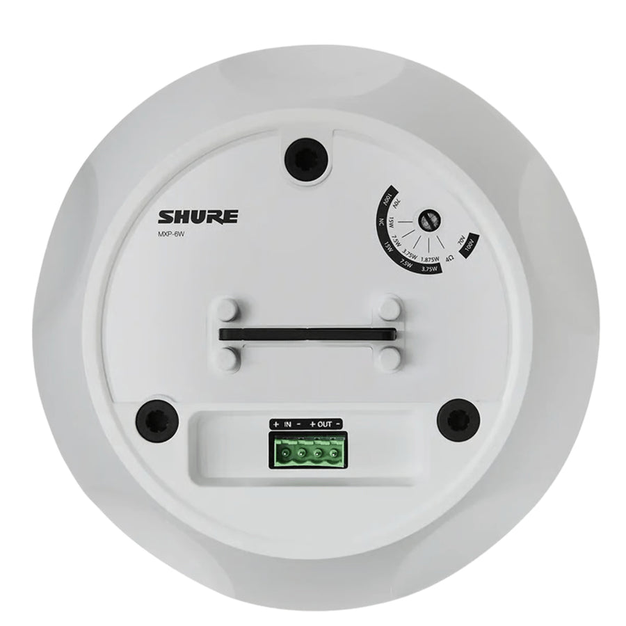 MXP-6W - SHURE LOUDSPEAKER, PENDANT, 8OHM/TRAFO, WHITE
