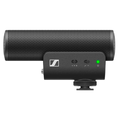 Sennheiser Pro MKE 400 Directional on-camera shotgun microphone - Built-in wind protection & shock absorption - 3-step sensitivity switch + switchable low-cut filter - 3.5mm coiled cables - Compatible with DSLR & mirrorless cameras + mobile