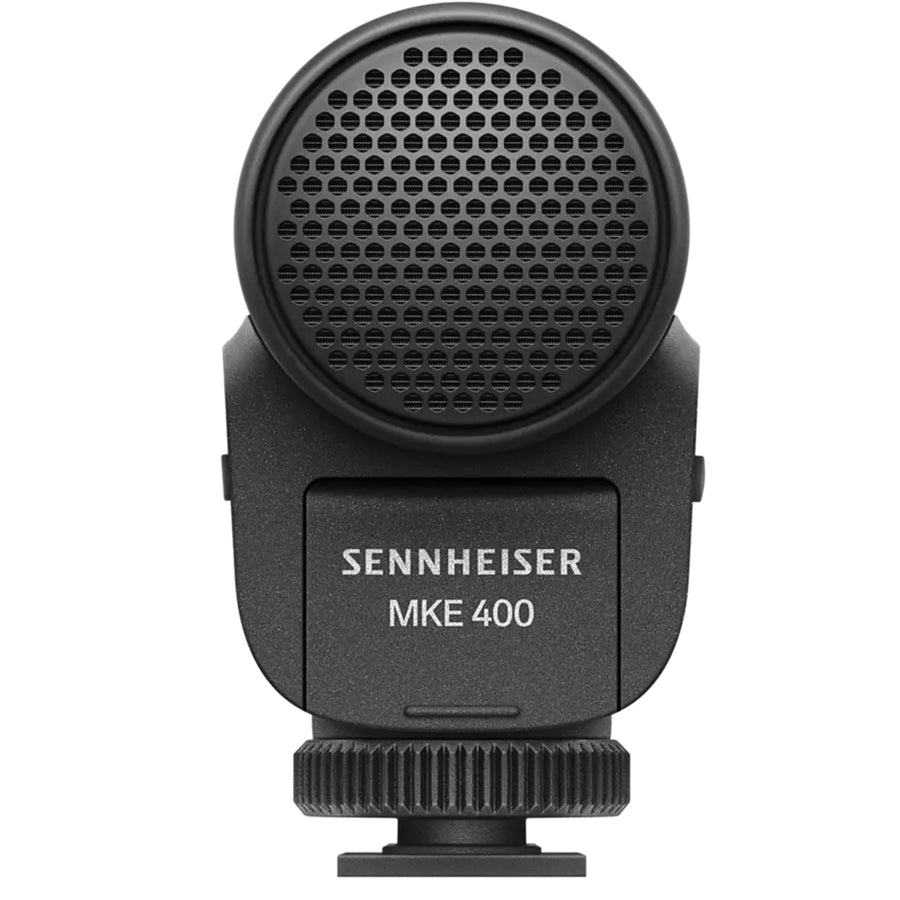 Sennheiser Pro MKE 400 Directional on-camera shotgun microphone - Built-in wind protection & shock absorption - 3-step sensitivity switch + switchable low-cut filter - 3.5mm coiled cables - Compatible with DSLR & mirrorless cameras + mobile
