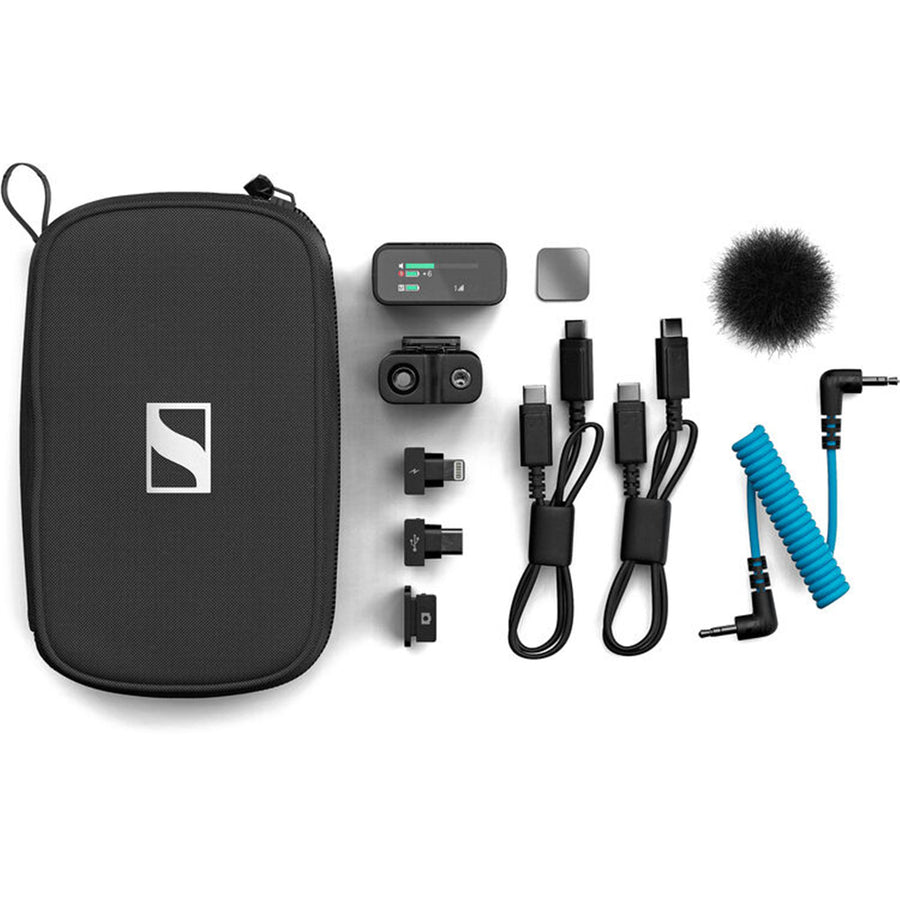 Sennheiser Pro Profile Wireless 1-Channel All-in-One Clip-On & Handheld Microphone System - 2-channel 2.4GHz receiver + Clip-On Microphone Transmitter - Backup Recording Mode with 16GB storage - 32bit Float recording - Superior Sennheiser s