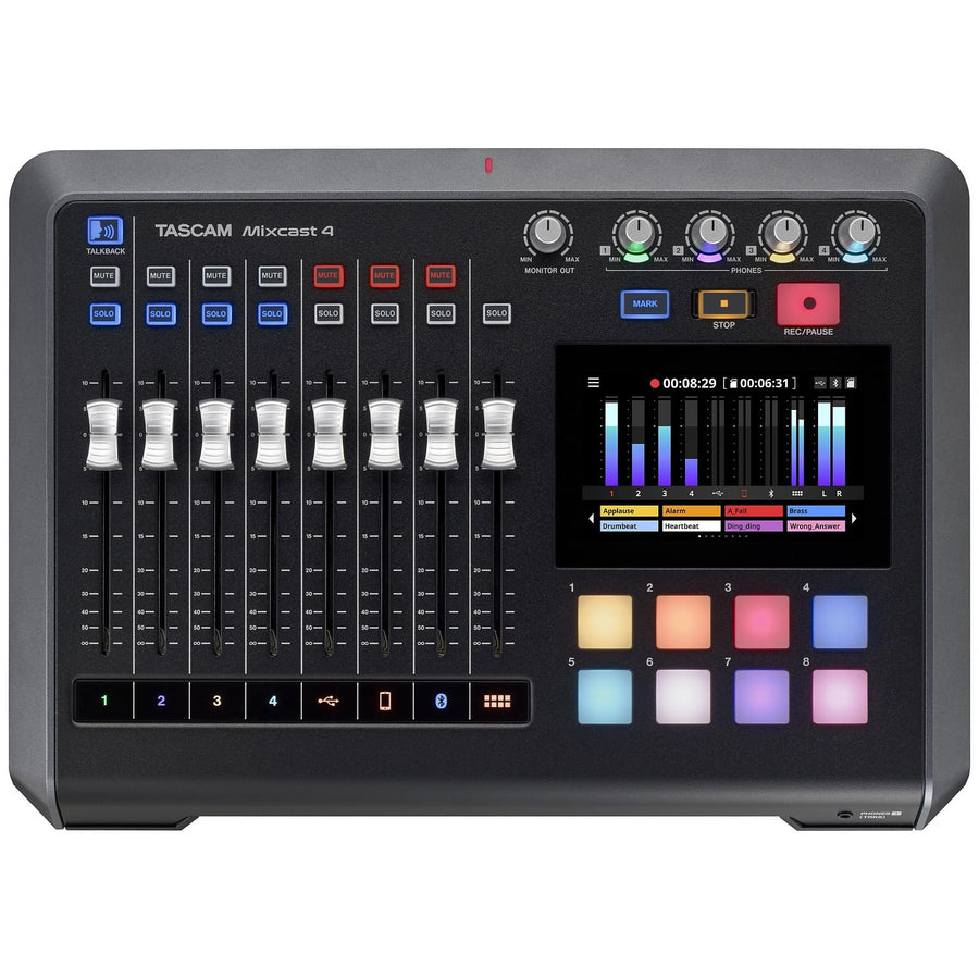 TASCAM MIXCAST4 Mixcast 4 Podcast Station with built-in Recorder / USB Audio Interface