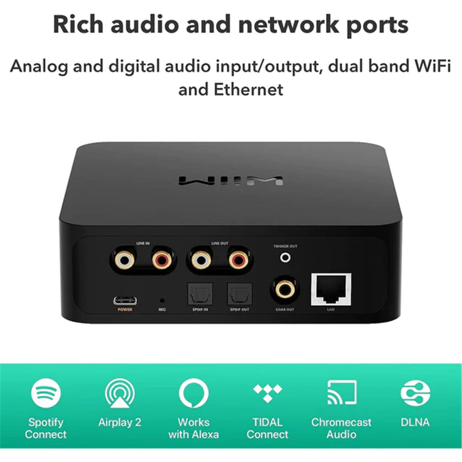 WiiM Pro Plus   Wireless WiFi + Bluetooth Audio Streamer with Voice Remote & AKM DAC