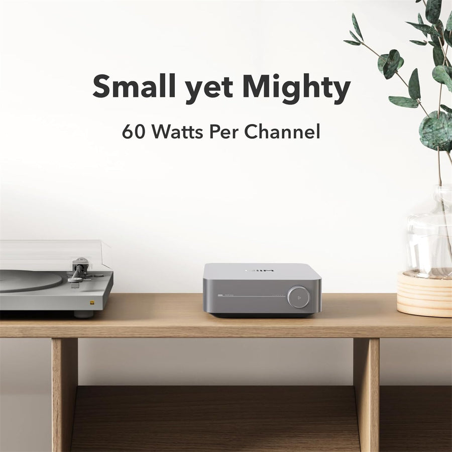 WiiM Amp  120W 2.1 Channel Multiroom Streaming Amplifier - Silver