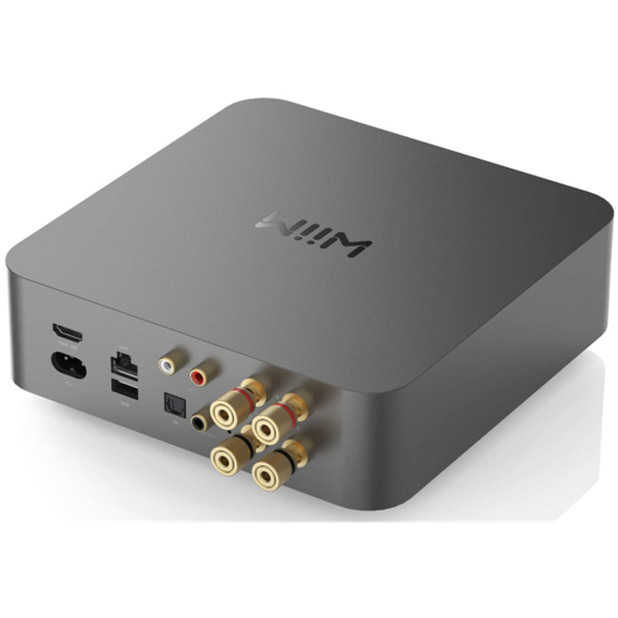 WiiM Amp Pro  120W 2.1 Channel Multiroom Streaming Amplifier with premium ESS SABRE DAC - Space Grey