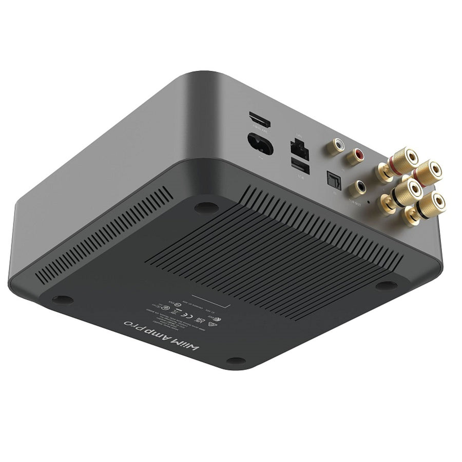 WiiM Amp Pro  120W 2.1 Channel Multiroom Streaming Amplifier with premium ESS SABRE DAC - Space Grey