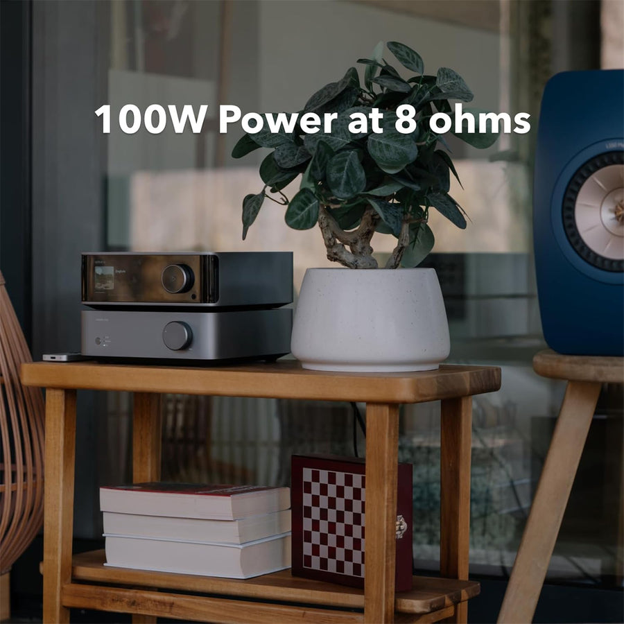 WiiM Vibelink Amp  200W Power Amplifier with Premium ESS SABRE DAC - Space Grey
