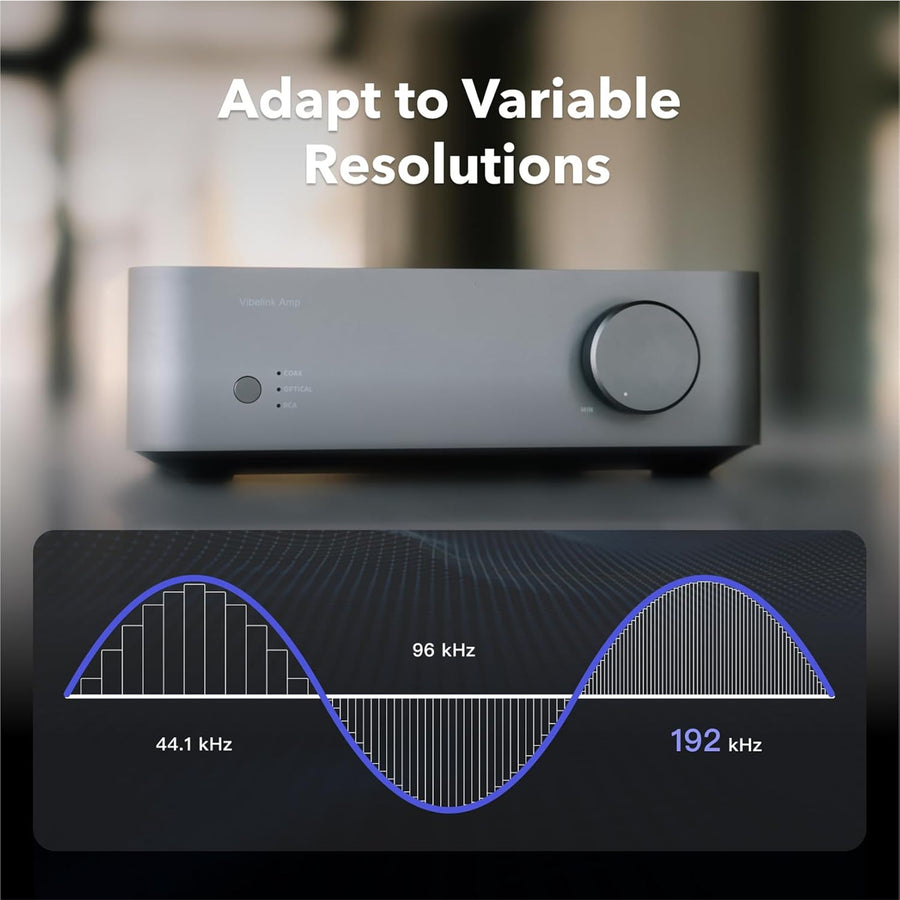 WiiM Vibelink Amp  200W Power Amplifier with Premium ESS SABRE DAC - Space Grey