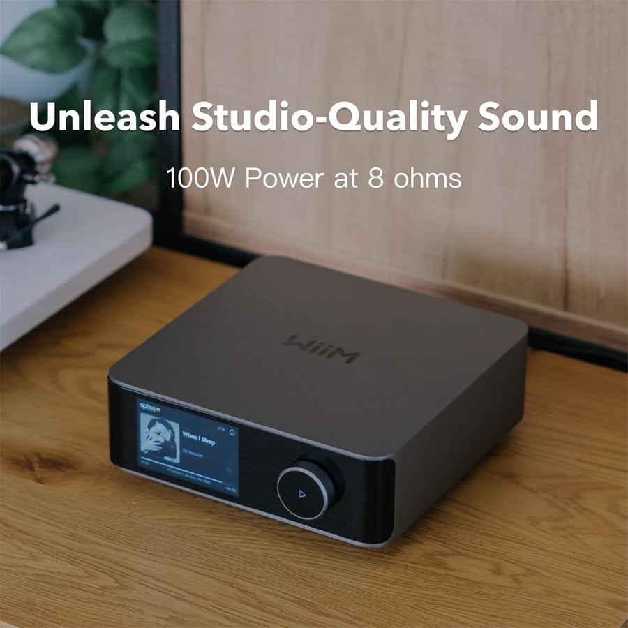 WiiM Amp Ultra  200W 2.1 Channel Multiroom Streaming Amplifier with premium ESS SABRE DAC - Space Grey