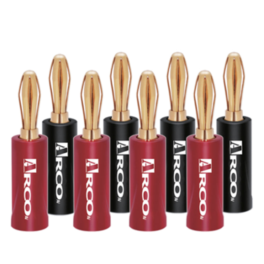Arco ARC-BP60 – ARC0-BP60 Vergoldete Bananenstecker (8er-Set)