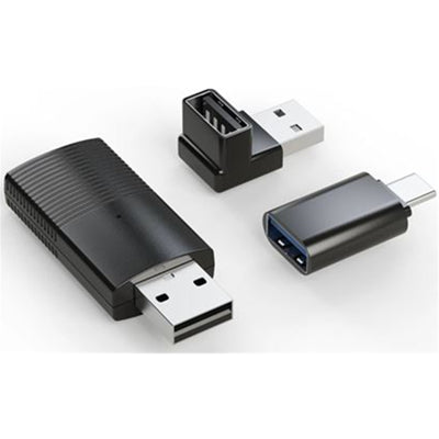 MINIX CP86 Wired Apple CarPlay to Wireless Connection Dongle Stick - 90 Degree USB-A Adapter and USB-A to USB-C Converter Included