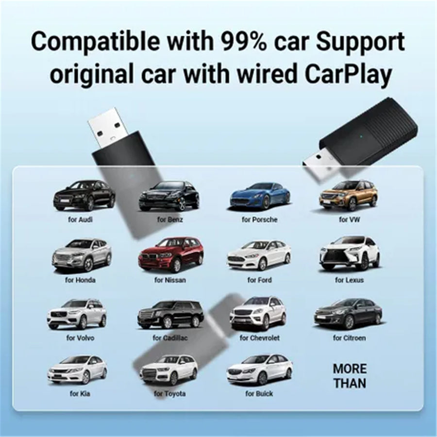 CP86-AA - OTTOCAST CARPLAY & ANDROID AUTO TO WIRELESS USB ADAPTER MINI 2-IN-1