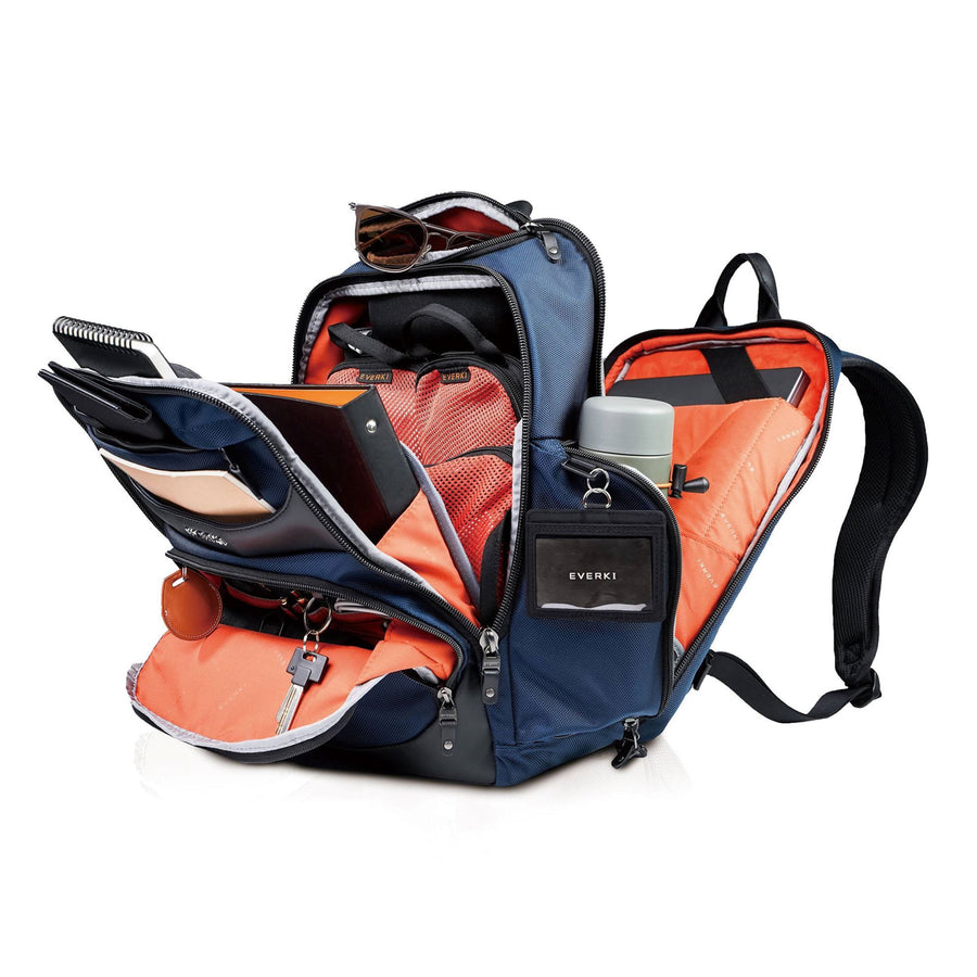 EVERKI EKP132N - Onyx Navy Laptop Backpack. Up to 15.6''. Travel Friendly Hard-Shell