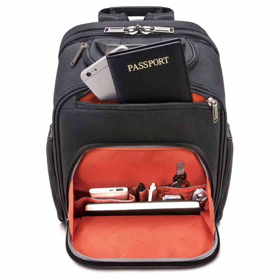 EVERKI EKP127B - Versa 2 Premium Travel Friendly 15'' Laptop Backpack. Patented corner-guard protect