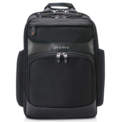 EVERKI EKP132S17 - Onyx Black Laptop Backpack Up to 17.3''. Travel Friendly Hard-Shell Quick-Access