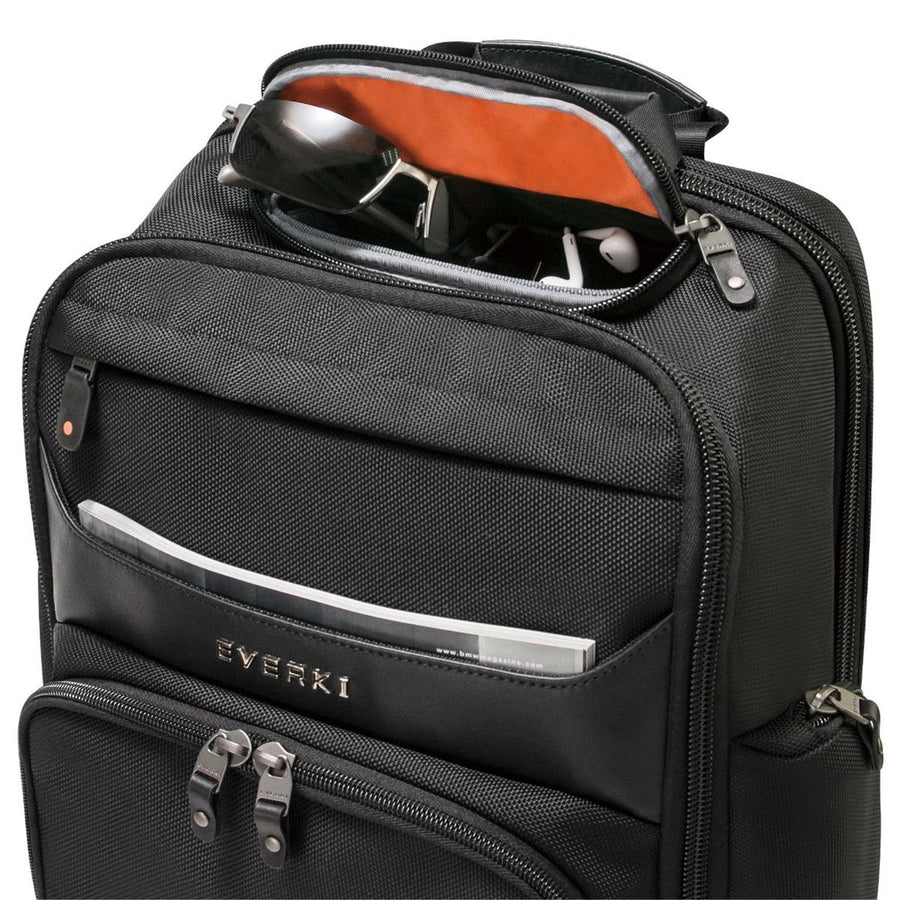 EVERKI EKP132S17 - Onyx Black Laptop Backpack Up to 17.3''. Travel Friendly Hard-Shell Quick-Access