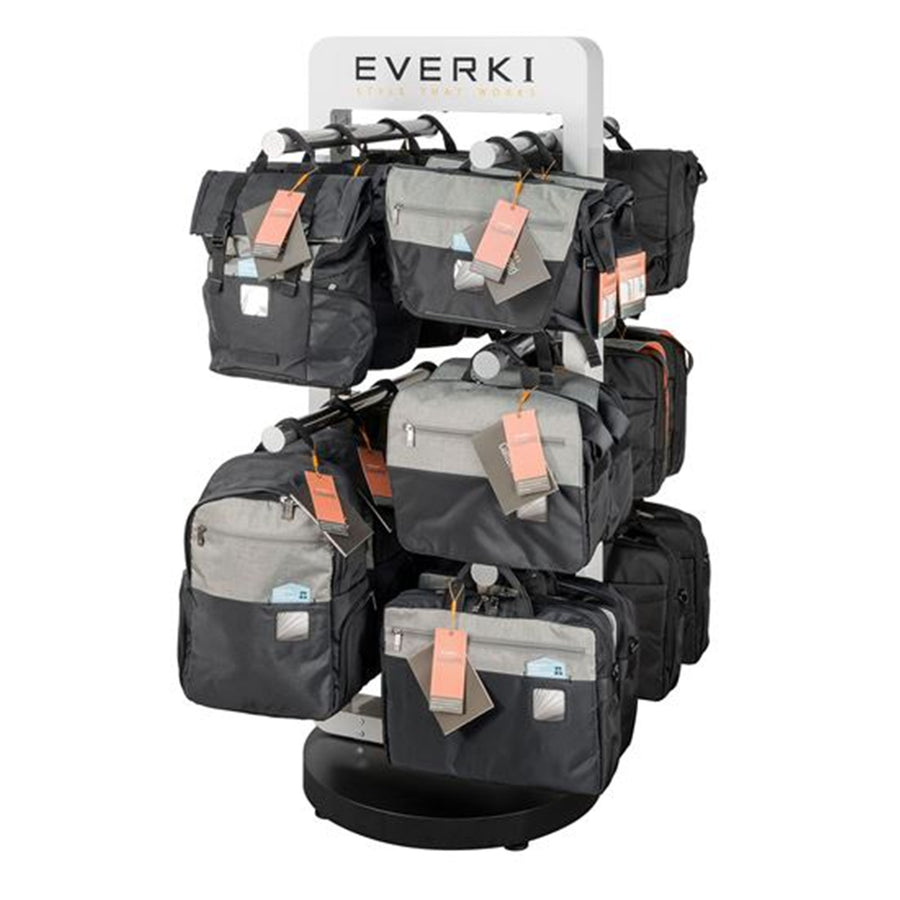 EVERKI EKA722-723 - Notebook Display Stand. Hold up to 20 Bags w/ 5 Adjustable hangers