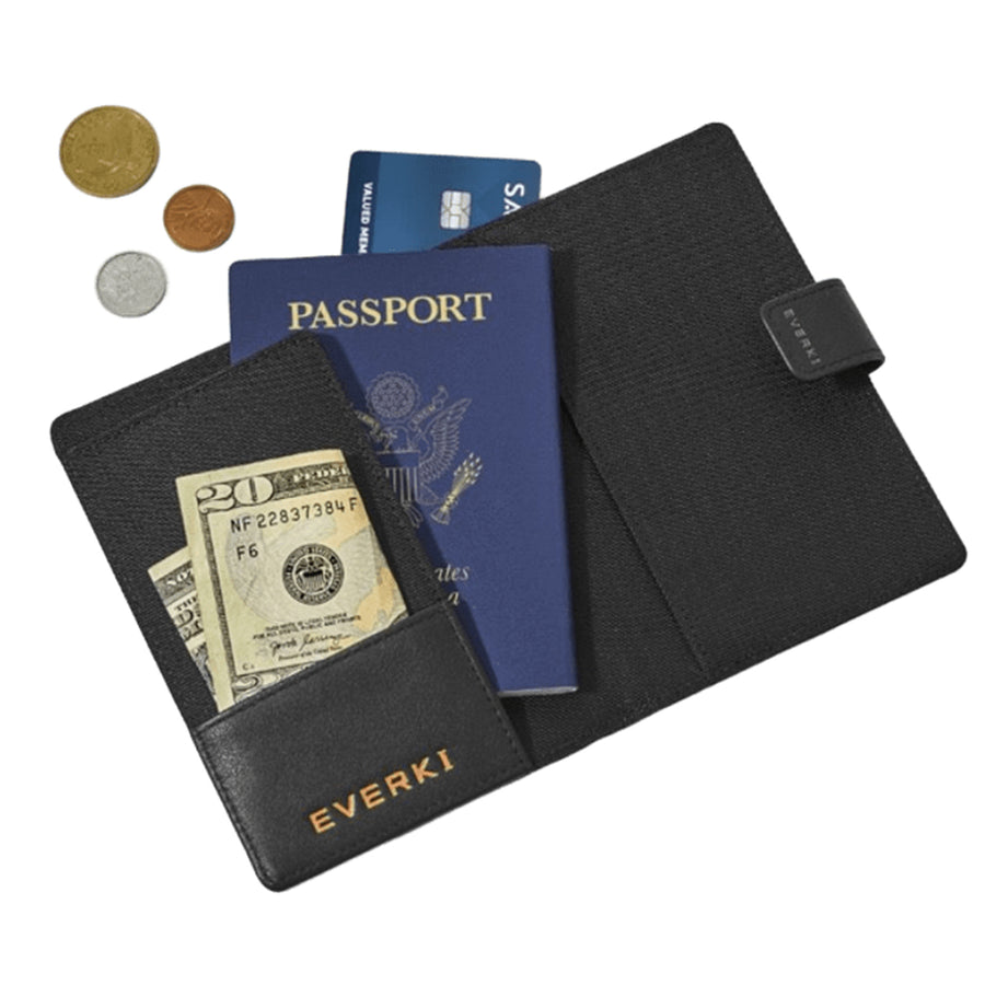 EVERKI EKW230 - RFID Passport Wallet Protects Cards & Passport From Unauthorized Scanning.