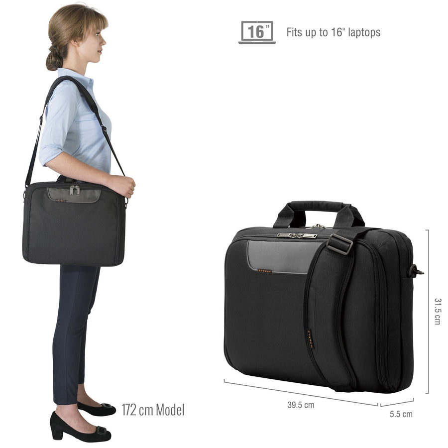 EVERKI EKB407NCH - Advance Aktentasche 16'' Separate Reißverschluss-Vortasche für Zubehör