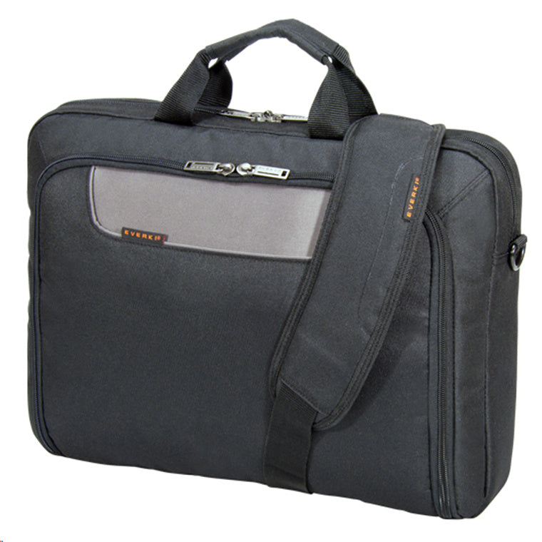 EVERKI EKB407NCH17 - Advance Briefcase 17.3'' Separate Zippered Accessory Front stash pocket