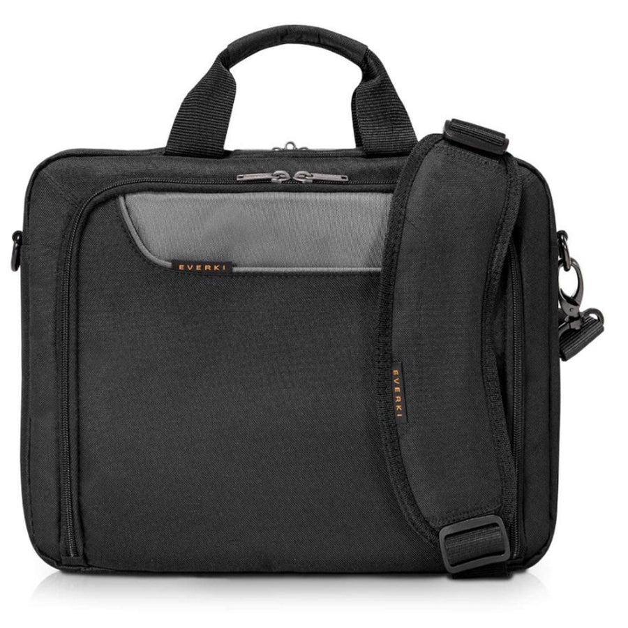 EVERKI EKB407NCH14-ECO - Advance ECO Briefcase 13-14'' Separate Zippered Accessory Front Pocket Trolley Handle