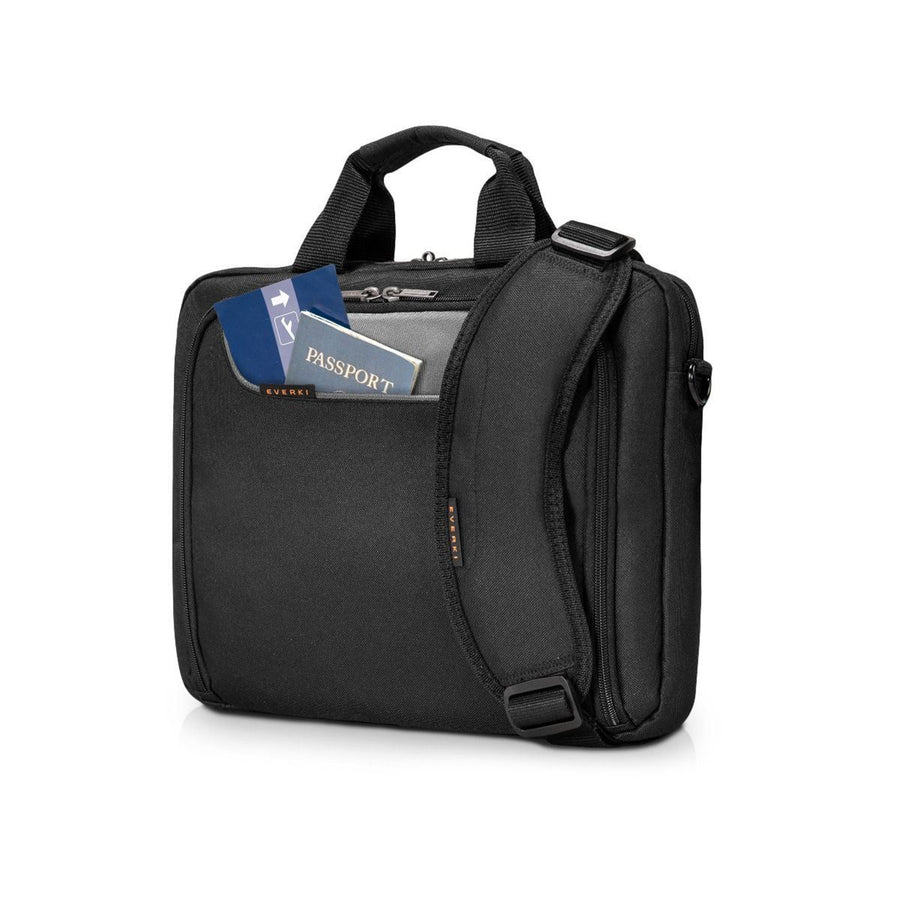 EVERKI EKB407NCH14-ECO - Advance ECO Briefcase 13-14'' Separate Zippered Accessory Front Pocket Trolley Handle